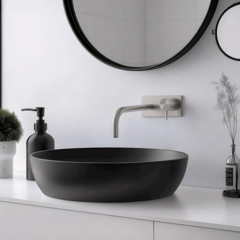 Waterevolution Flow upotettava pesuallashana peitelevyllä, kokonaan ruostumatonta terästä, ulostuloputki 15 cm T1161BIE-15