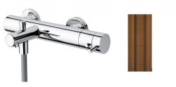 Waterevolution Flow kylpyhuonetermostaatti käsipuhelimen kanssa PVD Harjattu Kupari T130TCPE