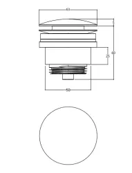 Waterevolution Flow viemäritulppa 1.1/4 RST VAL1IE