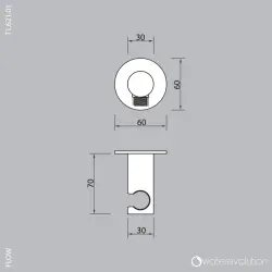 Waterevolution Flow kylpyammeen varustus täydellinen seinäliitännällä kokonaan PVD Gun Metal T1621GME