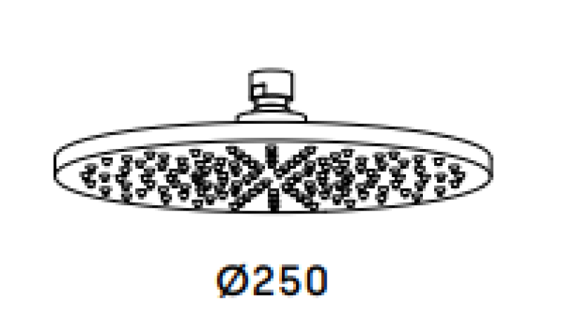 Waterevolution Flow hoofddouche 250 mm PVD Gun Metal T164325GME
