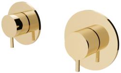 Waterevolution Flow built-in shower thermostat with 1 diverter valve, light gold 1208954644