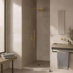 Waterevolution Flow built-in shower thermostat with 1 diverter valve, light gold 1208954644