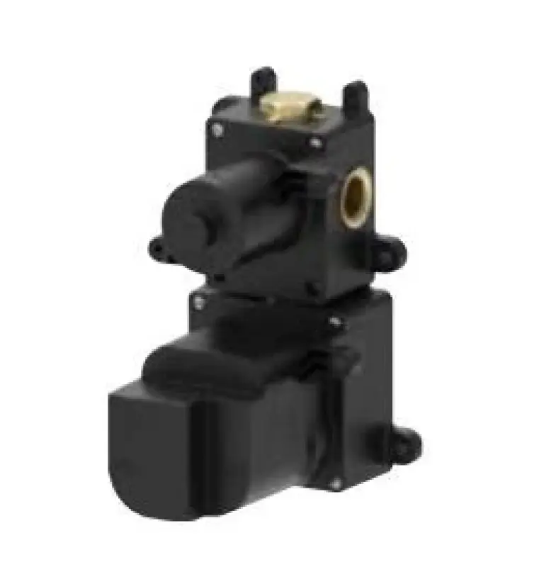 SB 316 AESTHETICS Round concealed thermostatic mixer with 1 outlet / shut-off valve, PVD brushed gold 1208954895