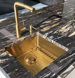 Lorreine pesualtaan pohjateline PVD kulta kultainen tiskialtaan teline 50x40cm 1208955091