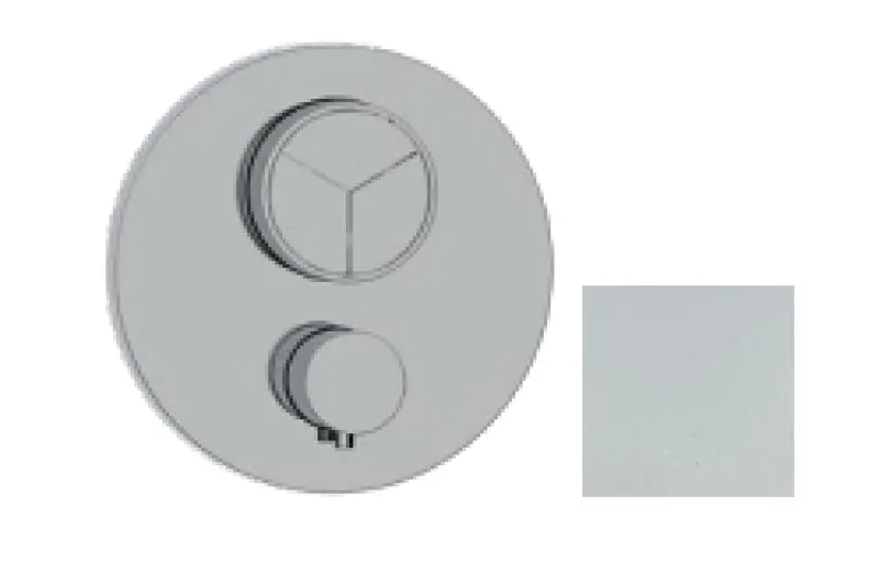 SB Push Round Upotettava termostaattihana painonapilla 3-tie kytkin ja äänenvoimakkuuden säädin matta valkoinen 1208955118