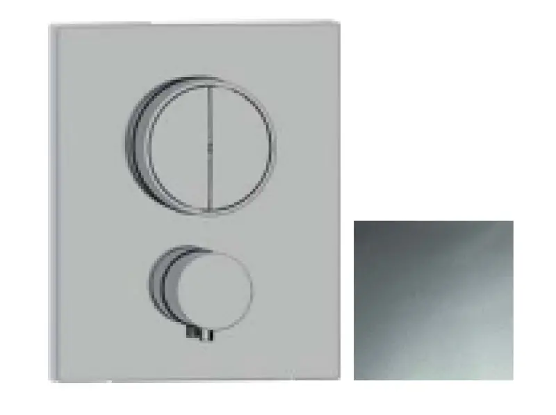 SB Push Square Upotettu termostaattihana painikkeella toimivalla vaihtimella ja tilavuudensäätimellä, kromi 1208955122