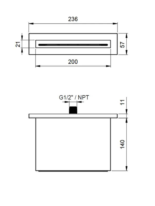 SB 316 Vesiputoushana, pinta-asennus, PVD kulta 1208955337