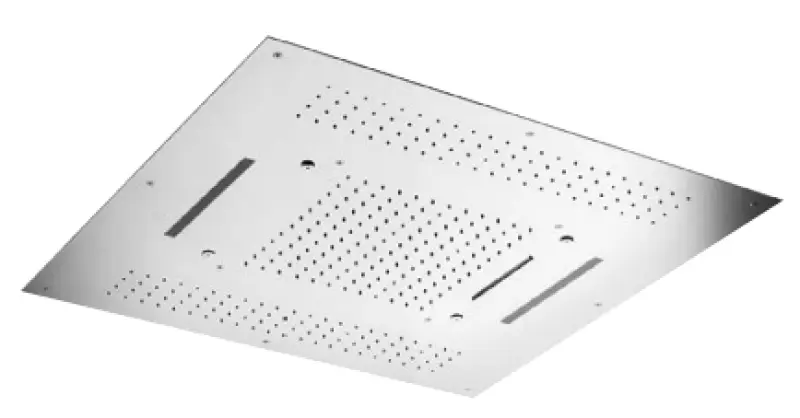 SB Square upotettu sadesuihku, jossa on 4 suihkumuotoa ja kromoterapiavalaistus, täysin ruostumatonta terästä 1208955384