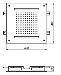 SB Easy kromoterapiasuihku, upotettu, PVD-kulta 1208955425