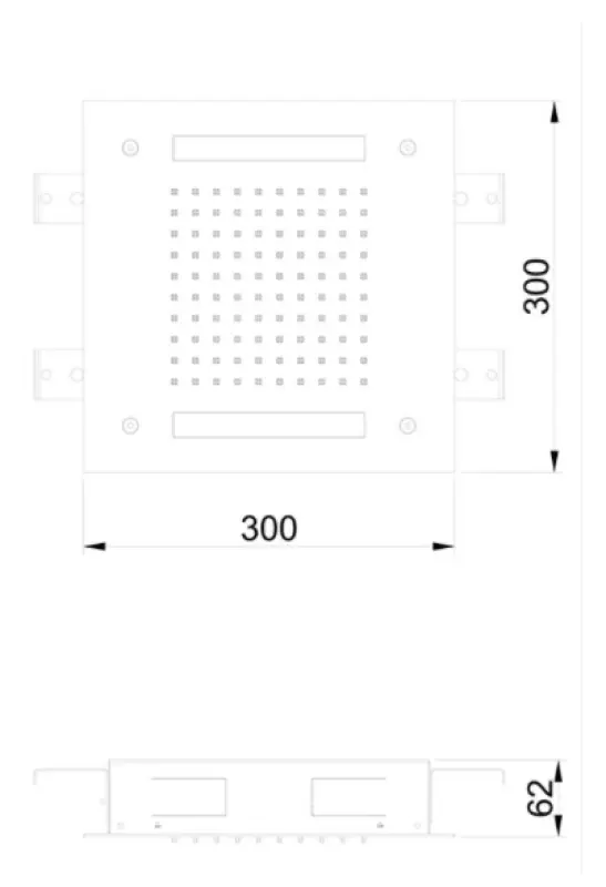 SB Easy Chromotherapy Rain Shower Built-in 30x30cm Matte Black 1208955428