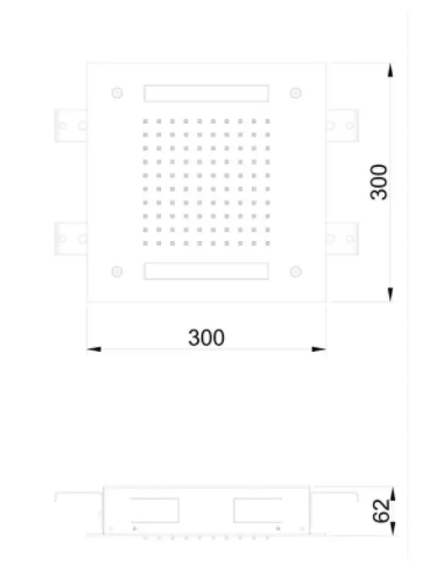 SB Easy Infrapunainen sadesuihku 30x30cm PVD Kupari valaistuksella 1208955441