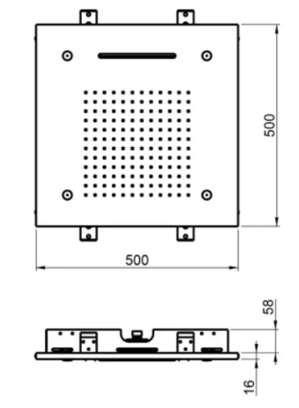 SB Chromotherapie inbouw Regendouche met 3 straalsoorten 50x50 cm PVD Kupari 1208955447