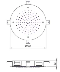 SB Round Chromotherapy Regendouche inbouw volledig RVS 1208955468