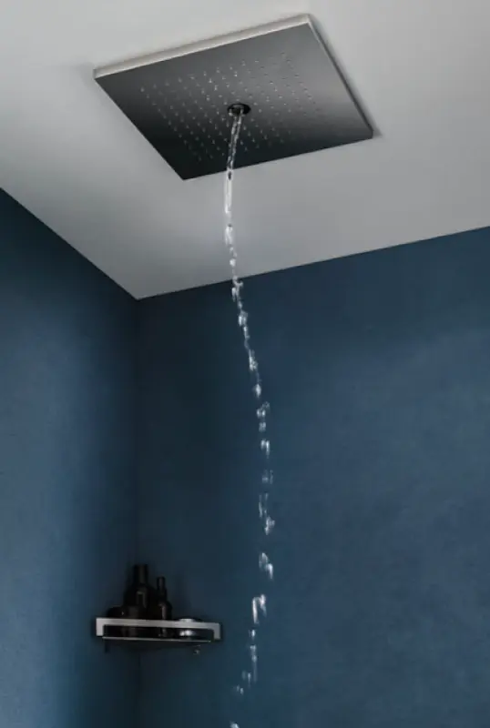 SB Rain Shower with Twist Spray 38cm Square Matte Black 1208955628