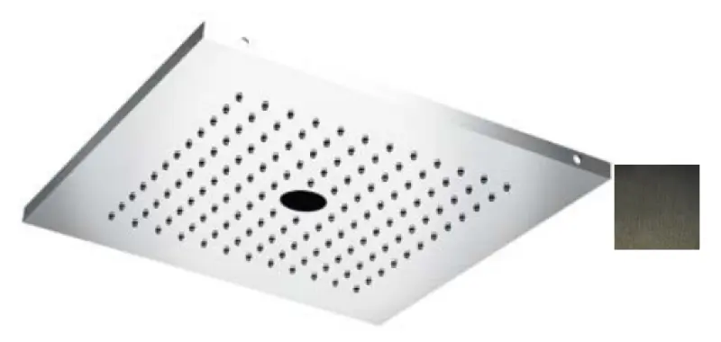 SB Rain shower with twist spray 38 cm square PVD Gun Metal 1208955631
