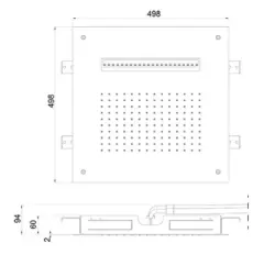 SB Wire Temptation XL Sadesuihku upotettu 2-suihku PVD Kupari 1208955676