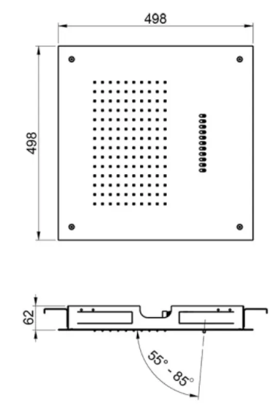 SB Wave Temptation Sadesuihku Upotettu 2-suihkuinen Täysin Ruostumatonta Terästä 1208955680