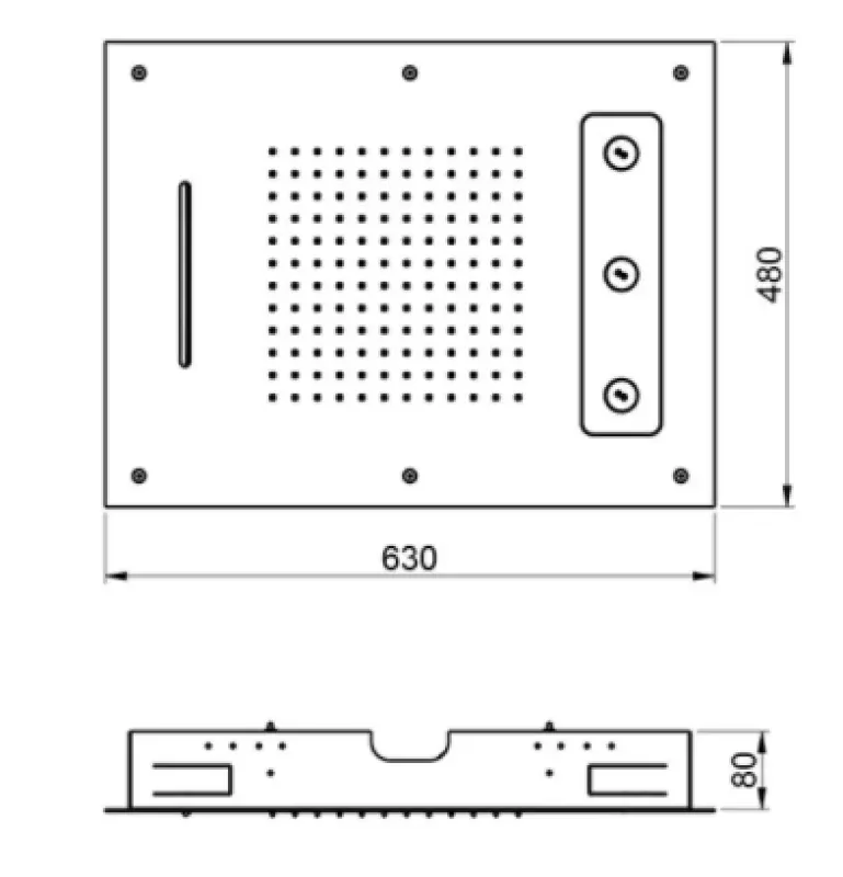SB Spin Temptation Built-in Rain Shower 3-jet Matte Black 1208955688