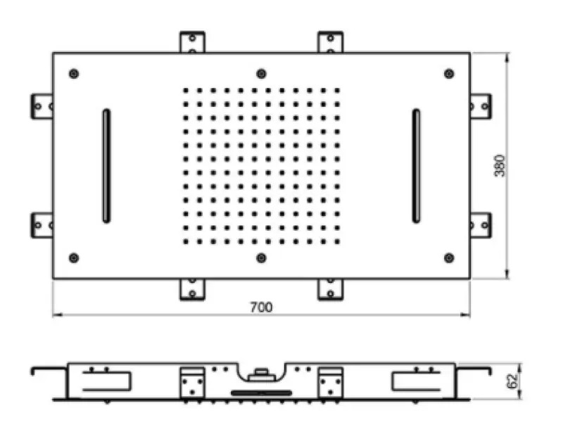 SB Temptation XXL Built-in Rain Shower Rectangular 2-Jet Matte Black 1208955706