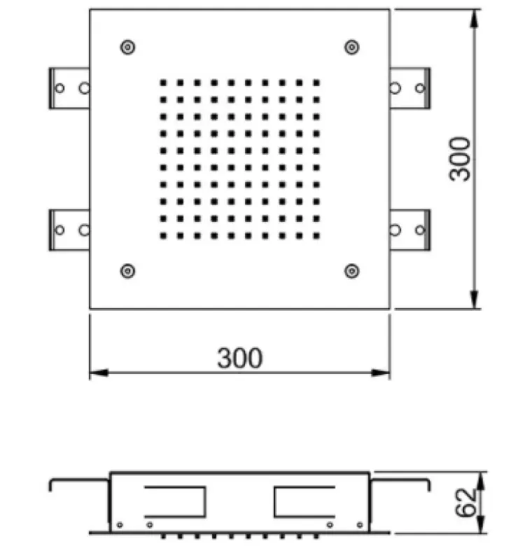 SB Temptation sadesuihku sisäänrakennettu neliö 30x30cm täysin ruostumattomasta teräksestä 1208955717