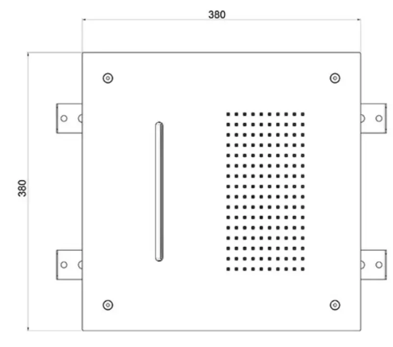 SB Square Rain Shower Built-in 2-jet PVD Copper 1208955757