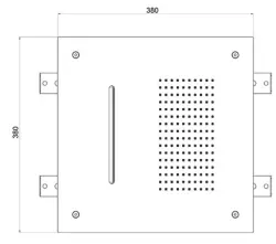 SB Square Inbouw Regendouche 2-stralen PVD Goud 1208955759
