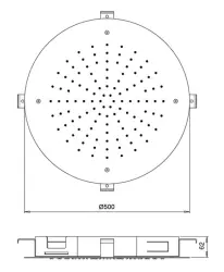 SB Round Temptation Sadesuihku upotettava 50 cm Mattamusta 1208955806