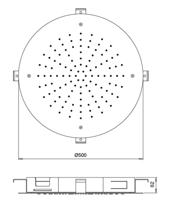 SB Round Temptation Sadesuihku upotettu 50 cm Mattavalkoinen 1208955807