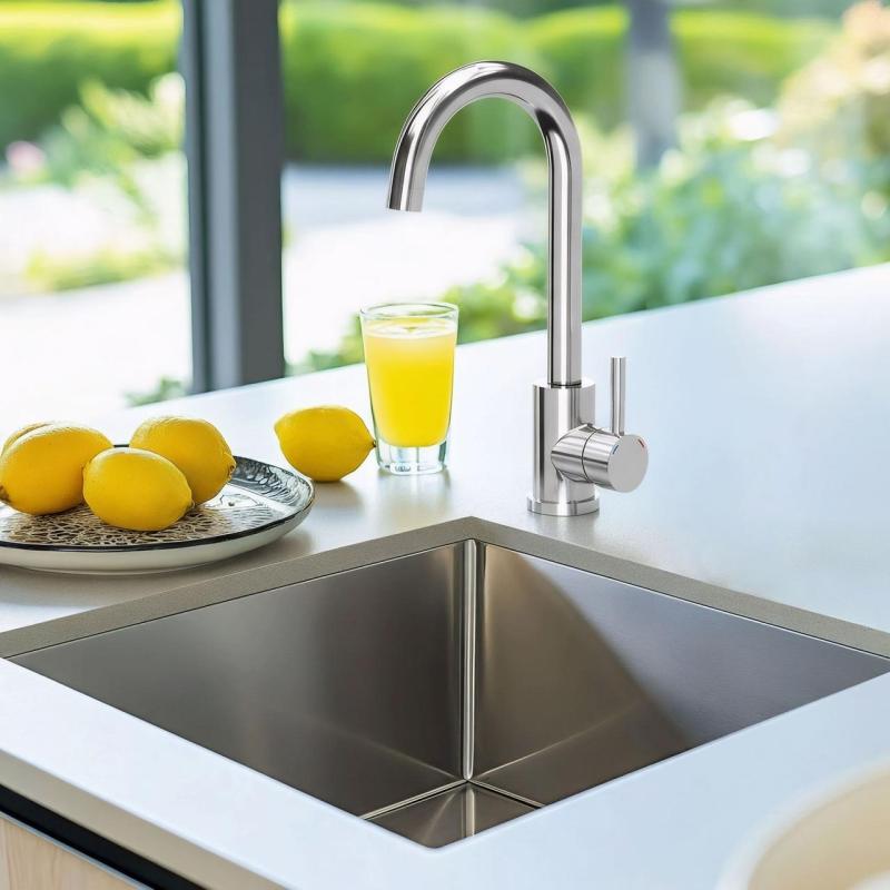 Quadri Coventry kitchen mixer tap chrome with swivel spout 1208956031