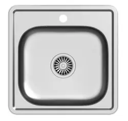 Aquadesign Basic neliönmuotoinen RST-allas 48x48cm, pinta-asennus hanareiällä 1208956284