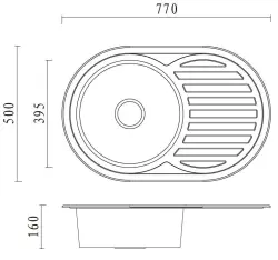 Aquadesign Basic RST-allas, jossa on valutustila, käännettävä 77x50 cm asennus 1208956287