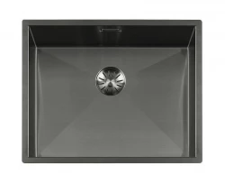 Lorreine 52WT-GunMetal työtaso ruostumattomasta teräksestä pesuallas gun metal 52x42cm upotettavaksi keramiikkaan tai luonnonkiveen.