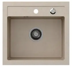 Quadri Lontoo graniitti hiekka beige pesuallas 50x47 cm hanareiällä pinta-asennus 1208956321