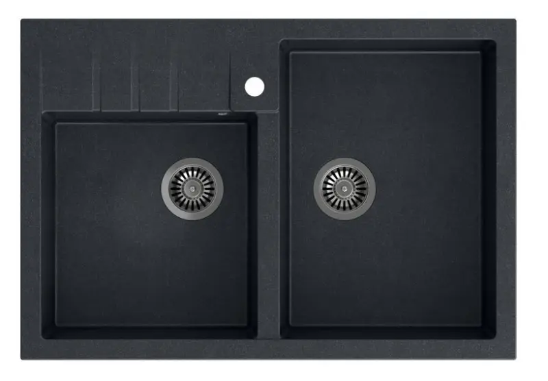 Quadri Minister Double Sink sink anthracite country model 90x62cm 1208956322