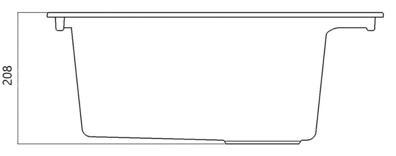 Zandkleurige opzetspoelbak 58x53cm met kraangat en roestvrijstalen plug 1208956773