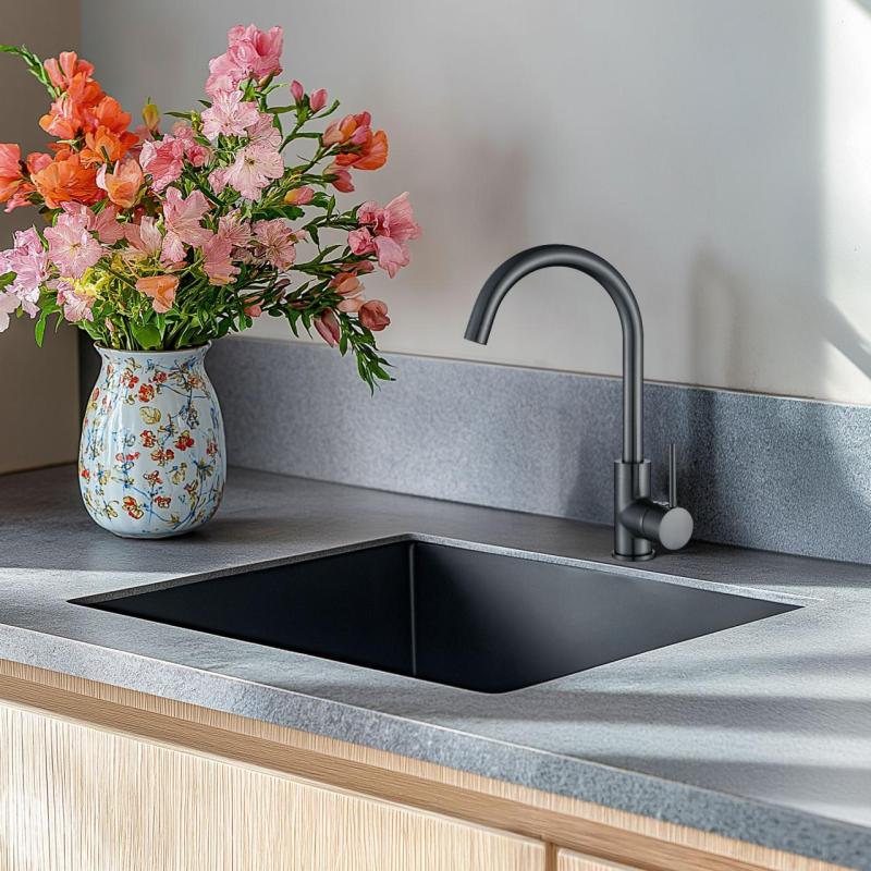 Ausmann Turt gun metal pesuallas PVD NANO 40x40 alakaappi, tasoon asennettava ja päällimmäinen asennus 1208956946