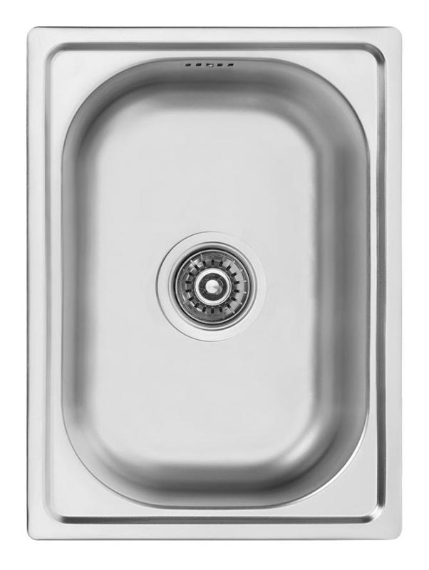 Ausmann Basic kleine roestvrijstalen inbouw spoelbak 35x48 cm inclusief sifon 1208956971