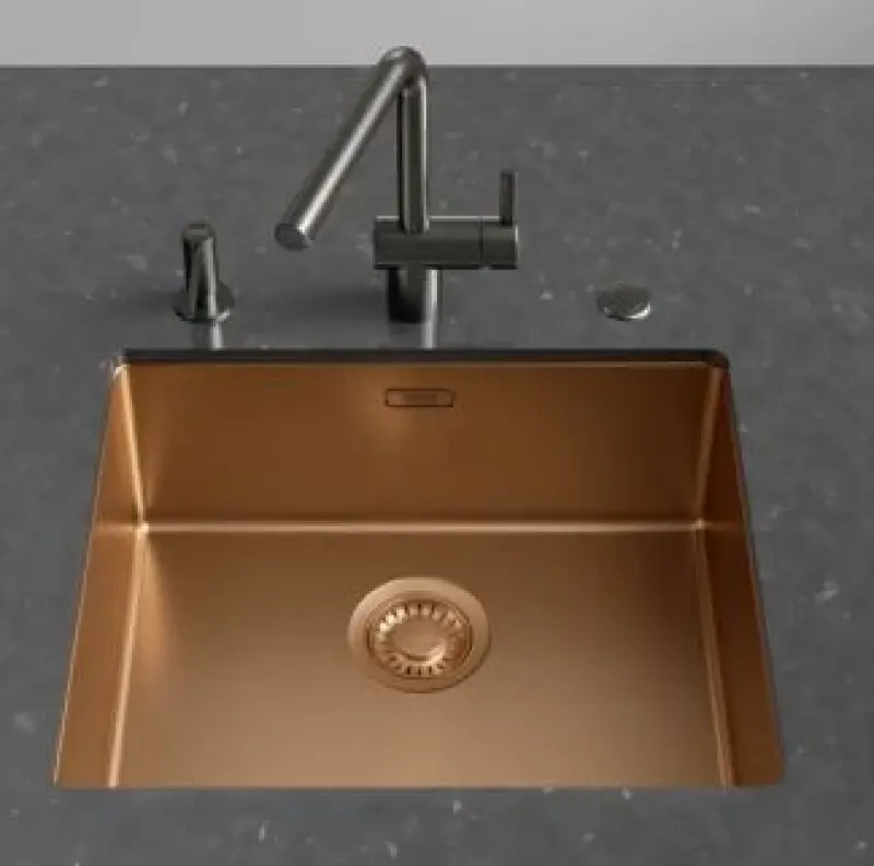 Franke Mythos Masterpiece BXM 210.50 PVD Copper Sink 500x410mm Flush Mount and Undermount 127.0674.363