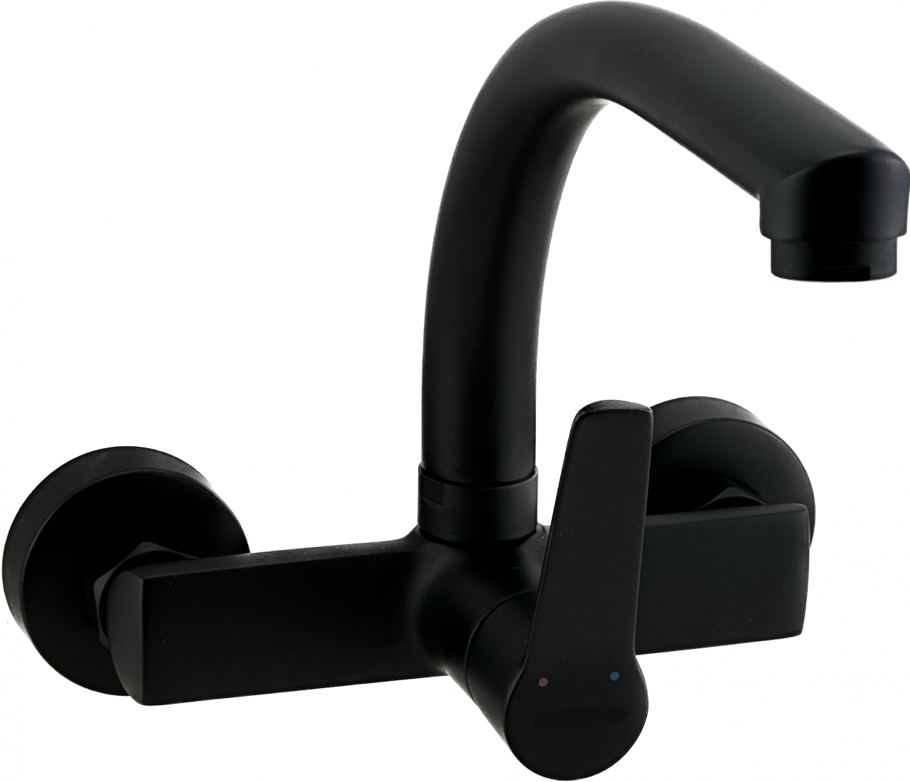 AquaTrimo Chopin kitchen wall tap with top outlet matt black 21CP7073SW - Productafbeelding