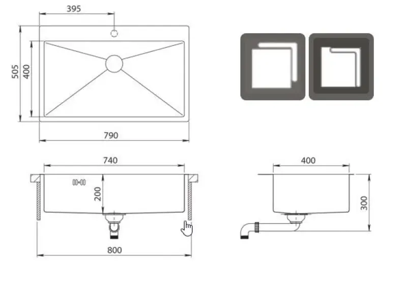 Ausmann Oder Blue grote RVS spoelbak 79x50cm vlakbouw en opbouw met kraangatbank 1208957119

Ausmann Oder Blue suuri ruostumattomasta teräksestä valmistettu pesuallas 79x50 cm taso- ja pintaa