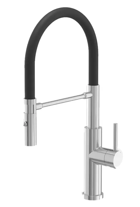 Quadri Chester keukenkraan met flexibele uitloop en douche met 2 straalsoorten RVS 1208957226