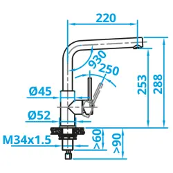 Caressi Basic Line RVS eenhendel keukenmengkraan met uittrekbare uitloop CABL003I U ECO 1208957246

Caressi Basic Line ruostumattomasta teräksestä yksikahvainen keittiöhana ulosvedettävällä j