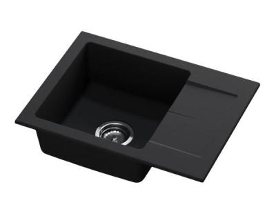 GraniteMy Smart extra matala graniittinen musta pesuallas 58x44 cm käännettävä valutustasolla 1208957354