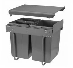 Garbi Sorter S-40-3 inbouwafvalsystemi, jossa on 3 roskakoria: 1 x 20 ja 2 x 10 litraa, 1208957365