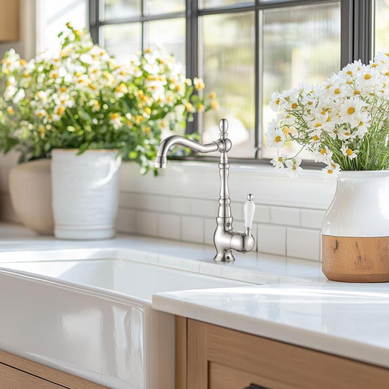 AquaTrimo Vivaldi klassinen keittiöhana kromi kääntyvällä juoksuputkella 21VV7371CM