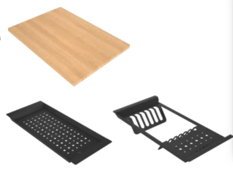 GraniteMy Limited suuri 1,5 graniitti altaan päälle ja alle asennettava musta pesuallas sisältäen tarvikkeet 76x48 cm 1208957389