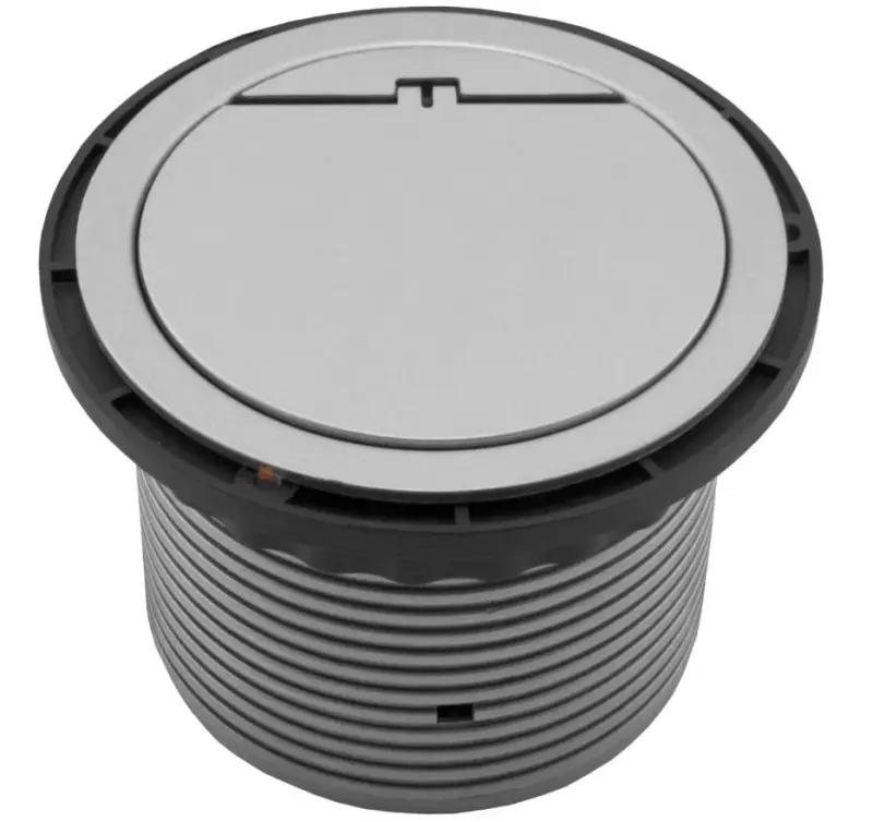 Indux Cover upotettava suojamaadoitus hopea keittiön pistorasia työtasossa 2 USB-liitännällä 1208957399