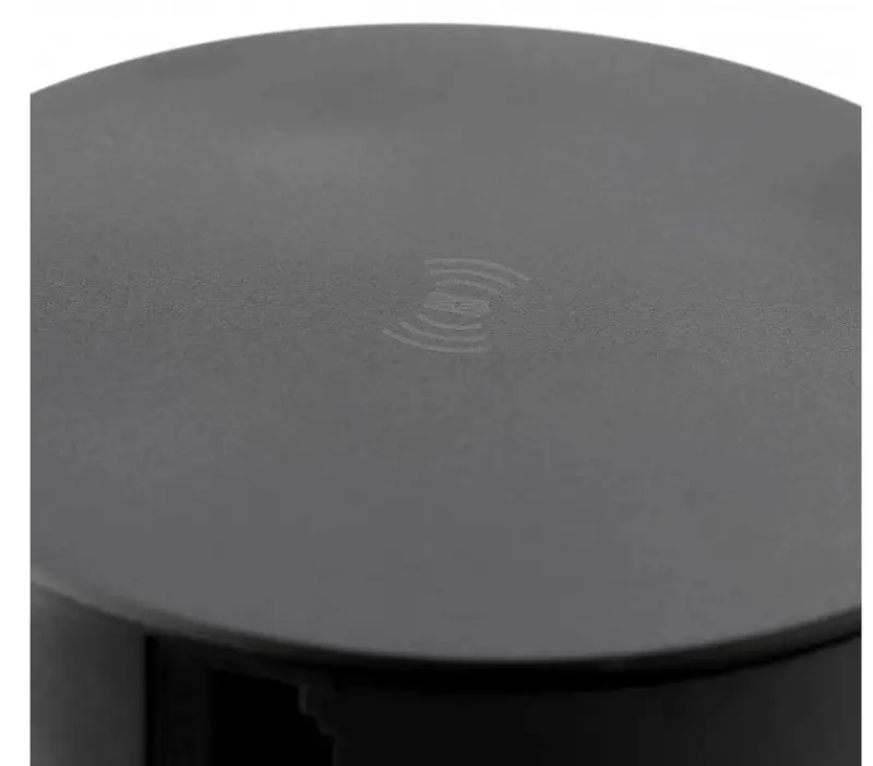 Indux Push retractable pin earthing black kitchen socket for worktop with 4 outlets, 2 x USB, 2 x RJ45 and wireless charging 1208957421