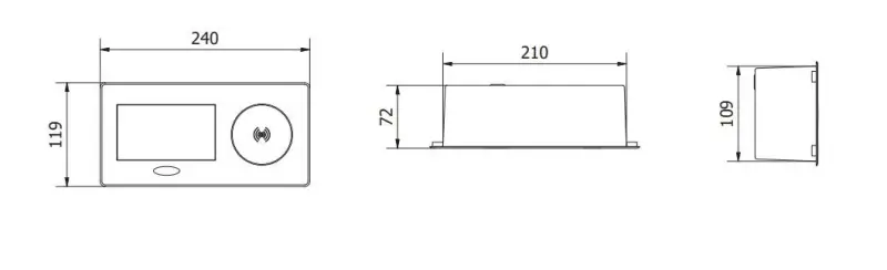 Indux Flip Small earthed kitchen socket for worktop matt black with wireless and 2 USB chargers 1208957427